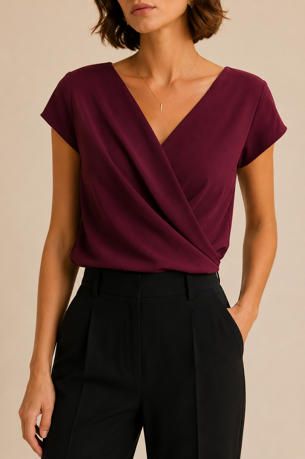 Aurora | Blusa Elegante con Scollo Incrociato