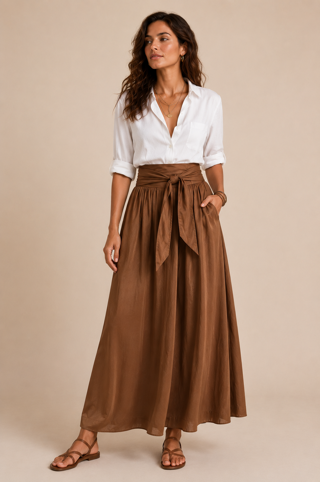 Alessia | Set Elegante con Gonna Maxi