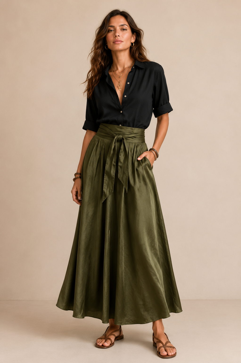 Alessia | Set Elegante con Gonna Maxi