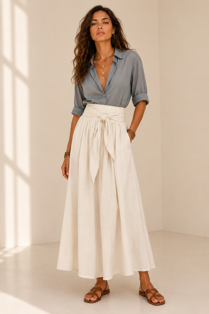 Alessia | Set Elegante con Gonna Maxi
