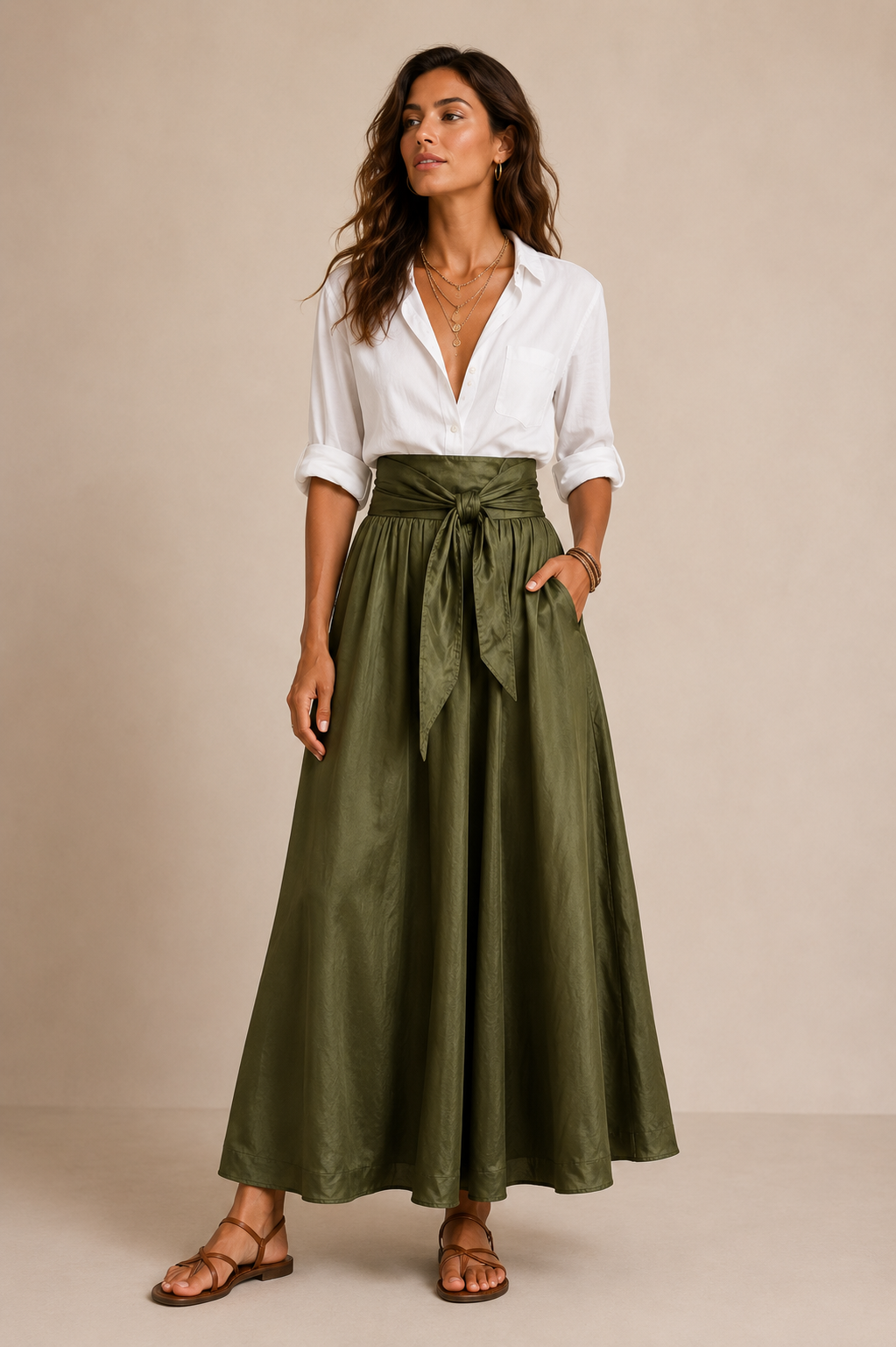 Alessia | Set Elegante con Gonna Maxi