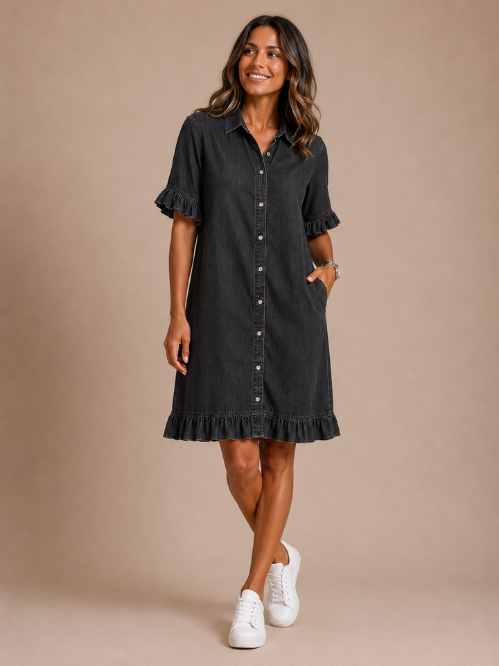 Elena | Abito Camicia in Denim