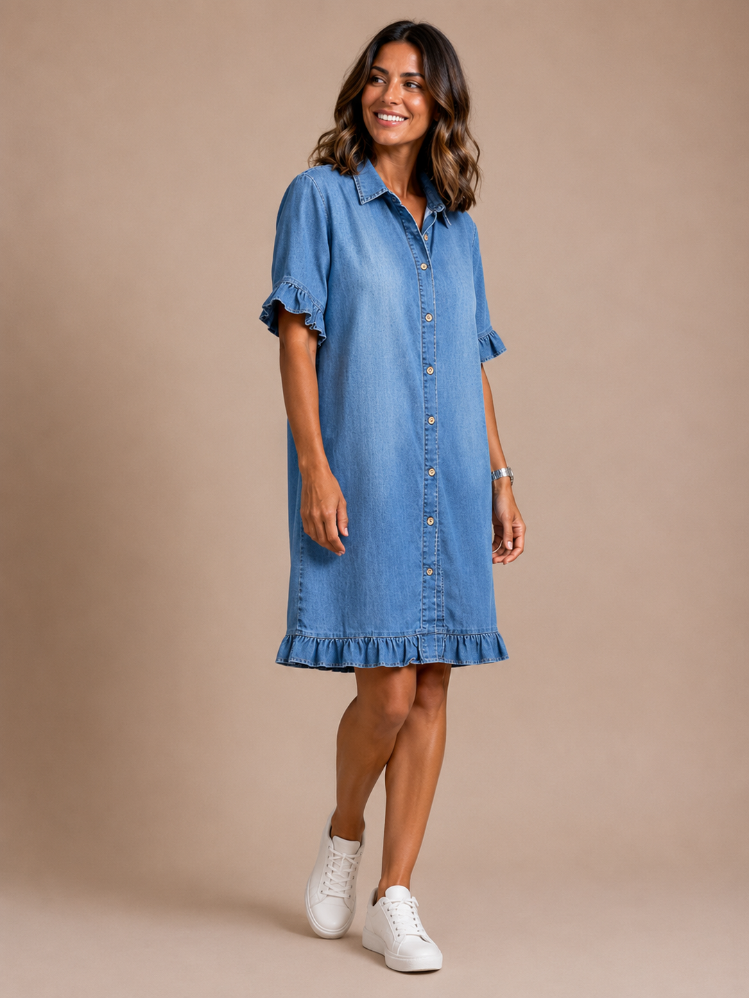 Elena | Abito Camicia in Denim