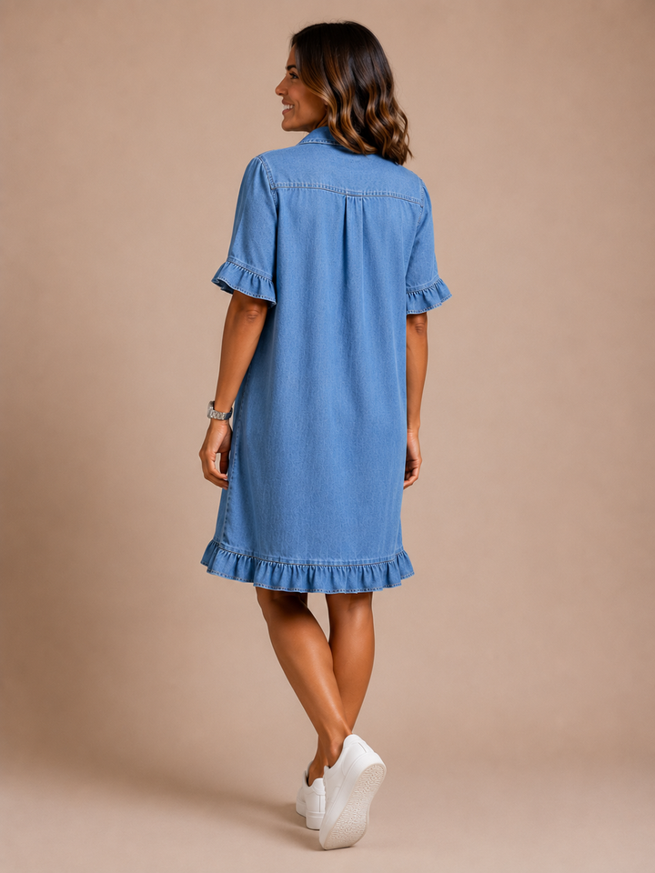 Elena | Abito Camicia in Denim