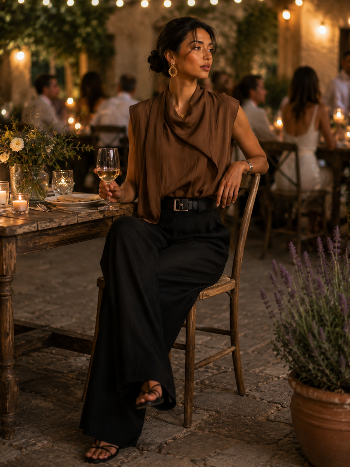 Alessia | Blusa Elegante Drappeggiata