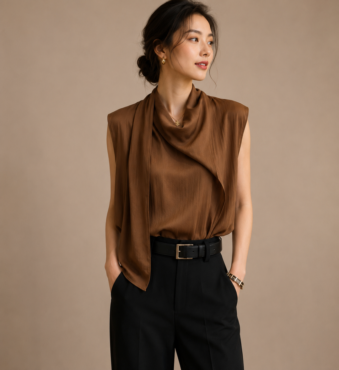 Alessia | Blusa Elegante Drappeggiata