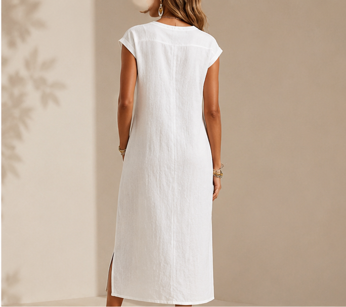 Chiara | Abito Midi con Bottoni