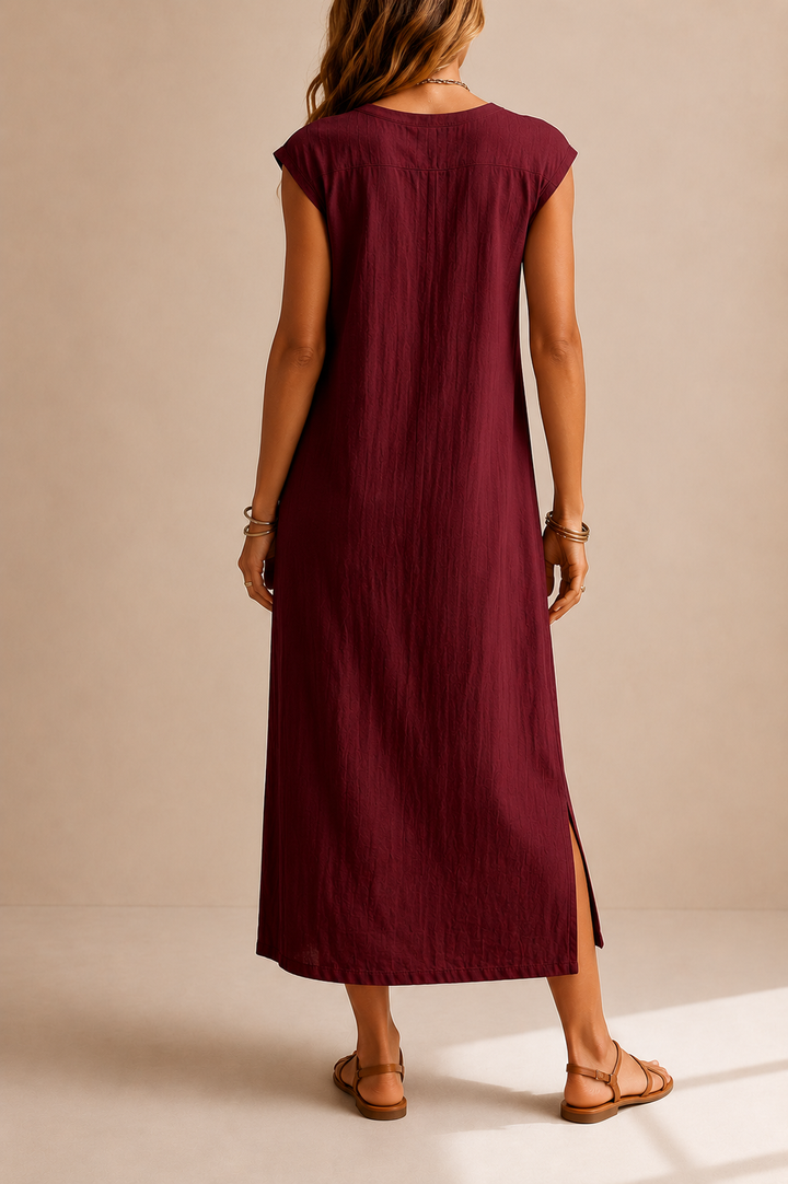 Chiara | Abito Midi con Bottoni