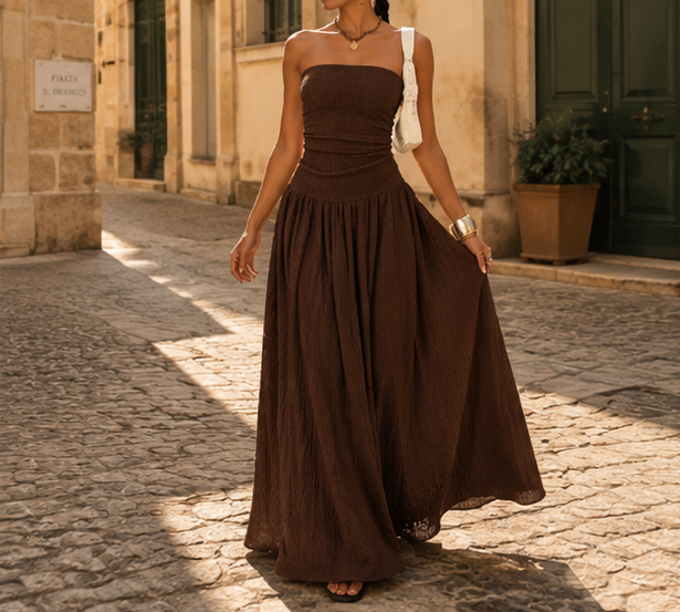 Isabella | Abito Lungo Strapless